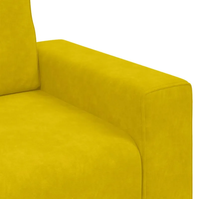 Sofa-kėdė, geltona, 100x77x82 cm, aksomas
