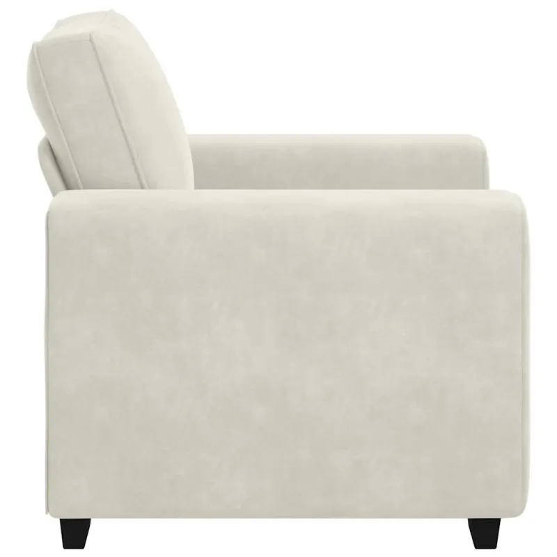 Sofos krėslas, kreminės spalvos, 100x77x82 cm, aksomas
