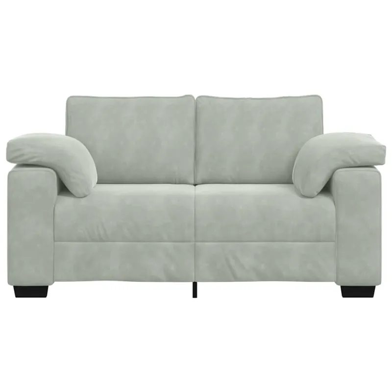 Dvivietė sofa, šviesiai pilka, 160x77x82 cm, aksomas