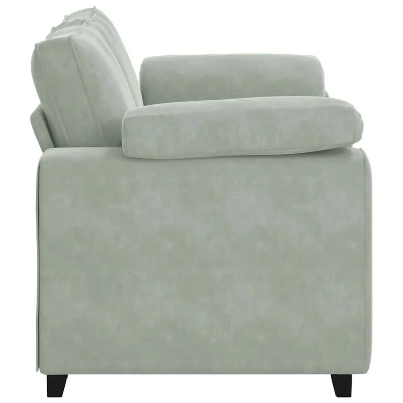Dvivietė sofa, šviesiai pilka, 160x77x82 cm, aksomas