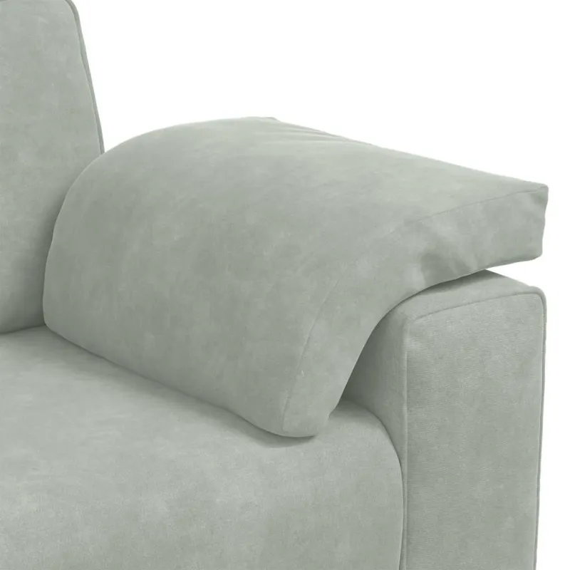 Dvivietė sofa, šviesiai pilka, 160x77x82 cm, aksomas