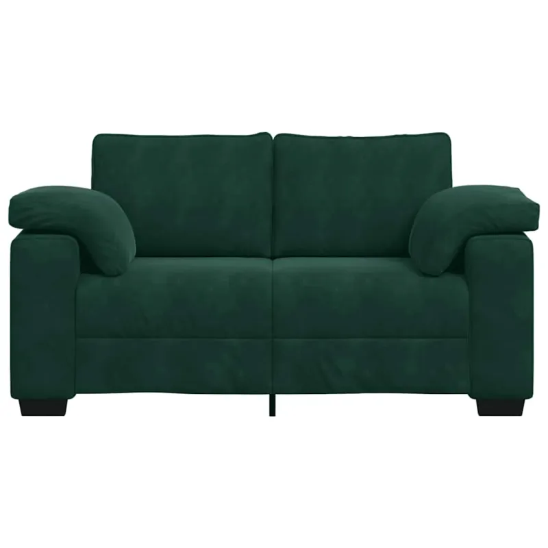 Dvivietė sofa, tamsiai žalia, 160x77x82 cm, aksomas