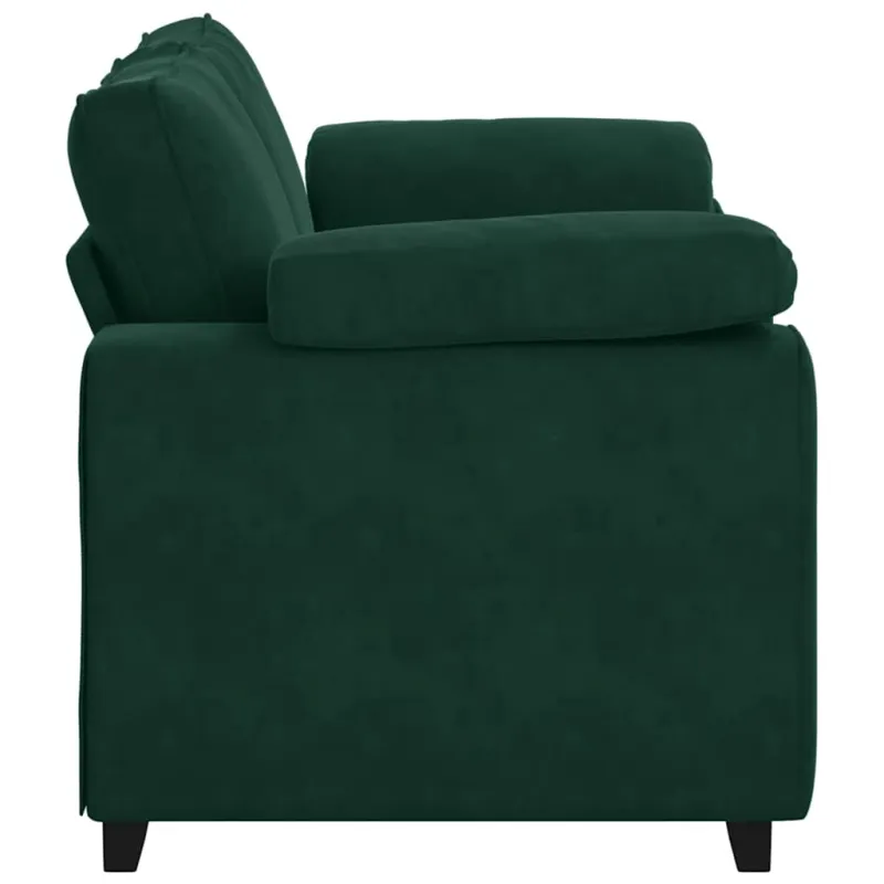 Dvivietė sofa, tamsiai žalia, 160x77x82 cm, aksomas