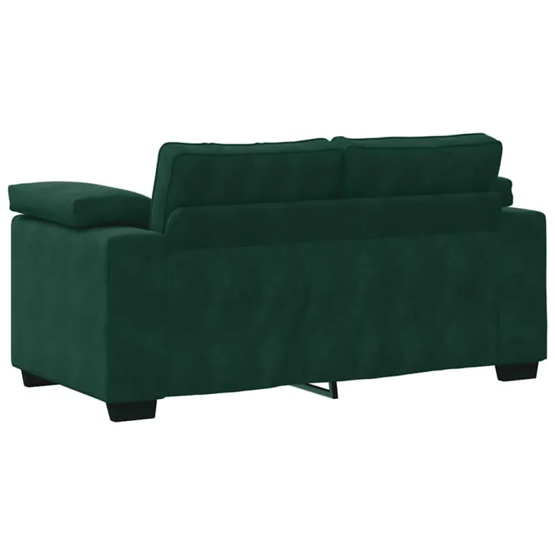 Dvivietė sofa, tamsiai žalia, 160x77x82 cm, aksomas