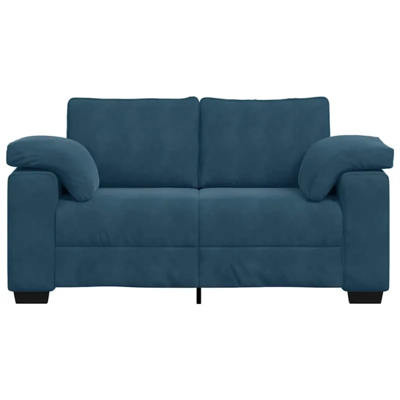Dvivietė sofa, mėlyna, 160x77x82 cm, aksomas