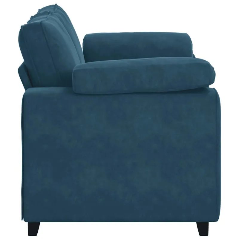 Dvivietė sofa, mėlyna, 160x77x82 cm, aksomas