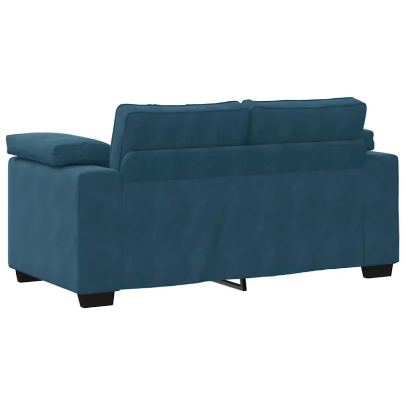 Dvivietė sofa, mėlyna, 160x77x82 cm, aksomas