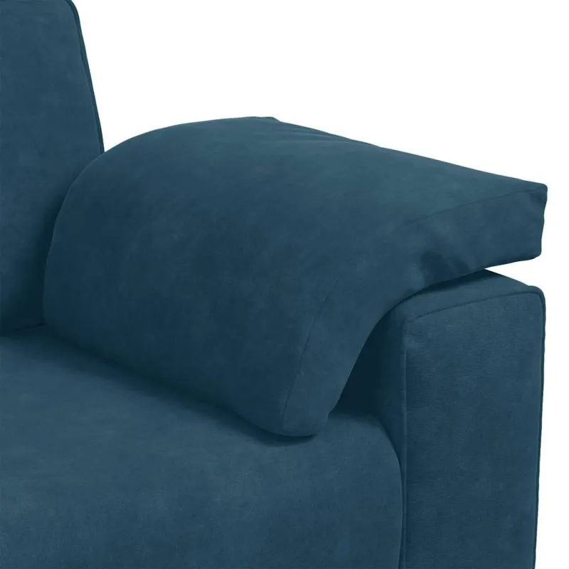 Dvivietė sofa, mėlyna, 160x77x82 cm, aksomas