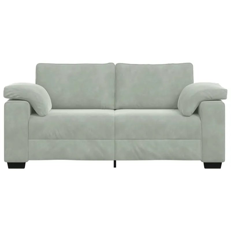 Dvivietė sofa, šviesiai pilka, 180x77x82 cm, aksomas