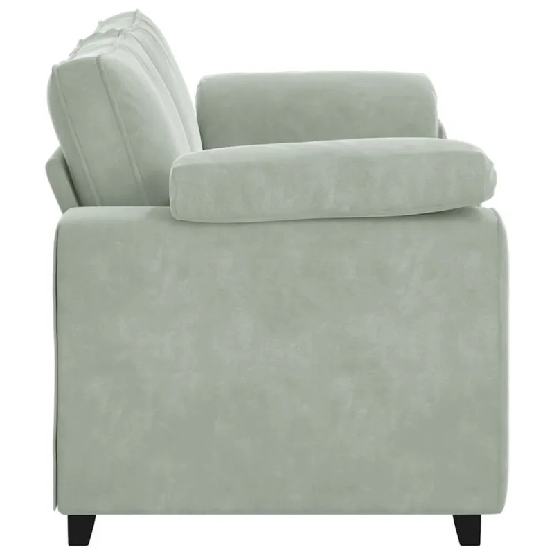 Dvivietė sofa, šviesiai pilka, 180x77x82 cm, aksomas