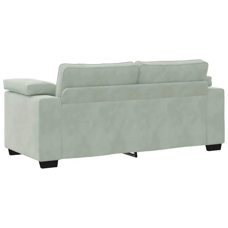 Dvivietė sofa, šviesiai pilka, 180x77x82 cm, aksomas