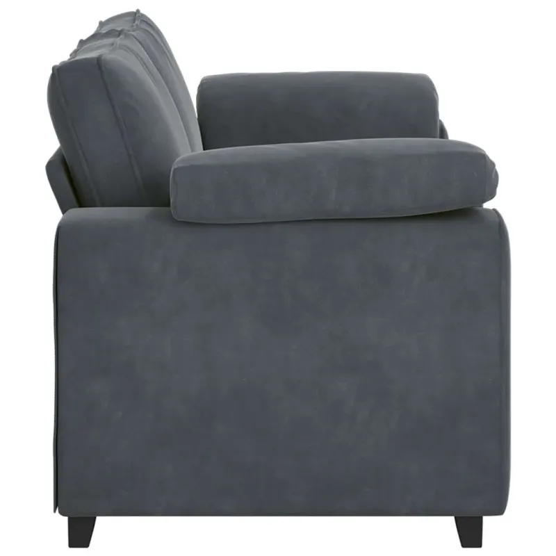 Dvivietė sofa, tamsiai pilka, 180x77x82 cm, aksomas