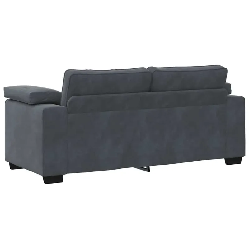 Dvivietė sofa, tamsiai pilka, 180x77x82 cm, aksomas