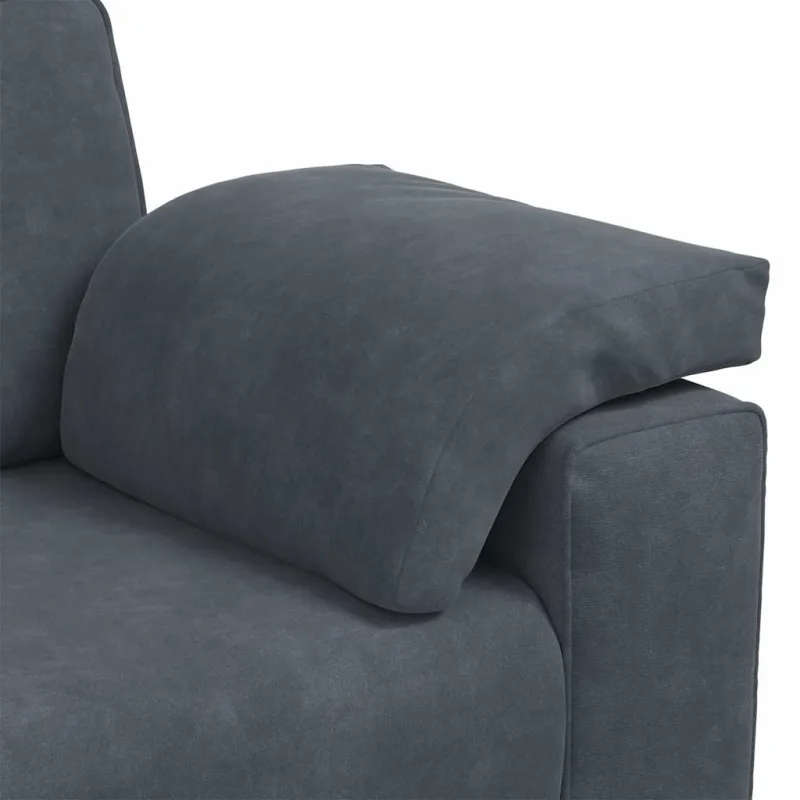 Dvivietė sofa, tamsiai pilka, 180x77x82 cm, aksomas