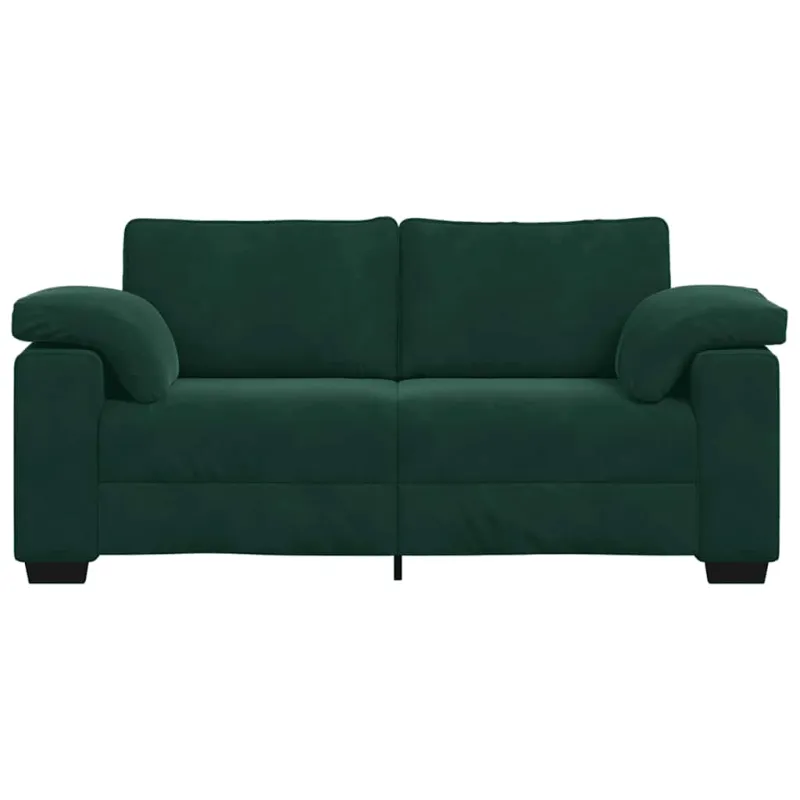 Dvivietė sofa, tamsiai žalia, 180x77x82 cm, aksomas