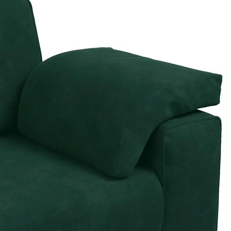 Dvivietė sofa, tamsiai žalia, 180x77x82 cm, aksomas
