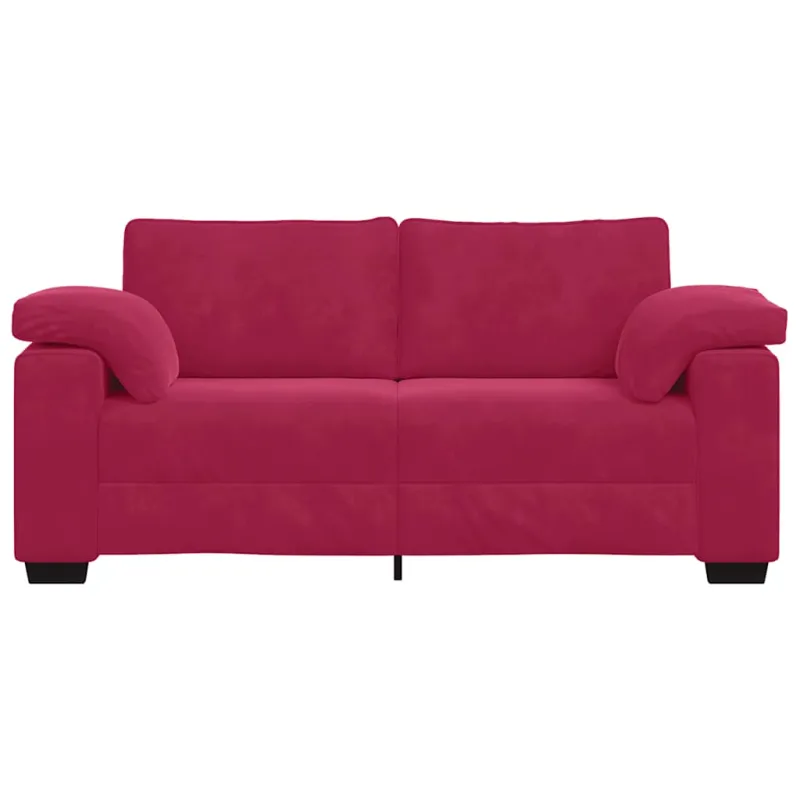 Dvivietė sofa, vyno raudonumo, 180x77x82 cm, aksominė