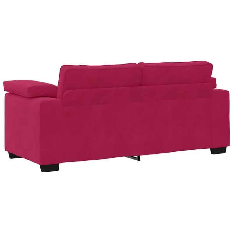 Dvivietė sofa, vyno raudonumo, 180x77x82 cm, aksominė
