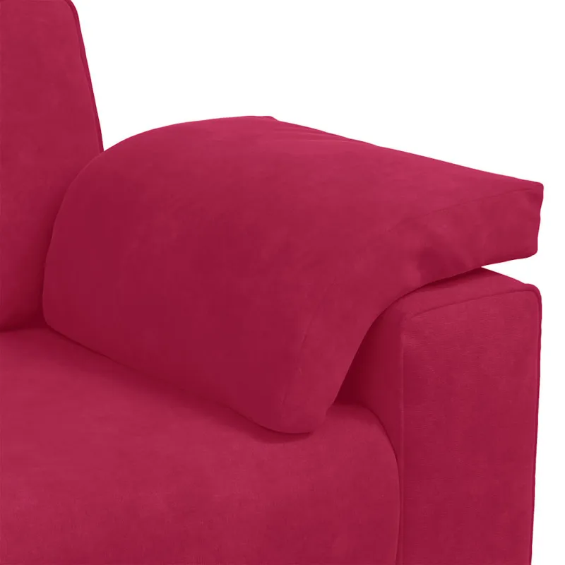 Dvivietė sofa, vyno raudonumo, 180x77x82 cm, aksominė
