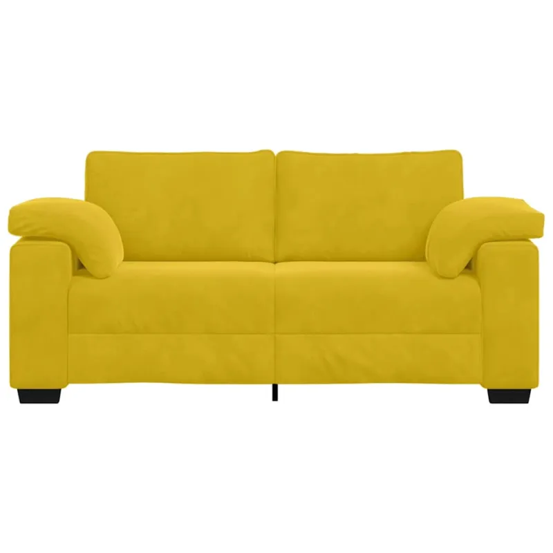 Dvivietė sofa, geltona, 180x77x82 cm, aksomas
