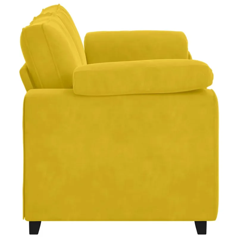 Dvivietė sofa, geltona, 180x77x82 cm, aksomas