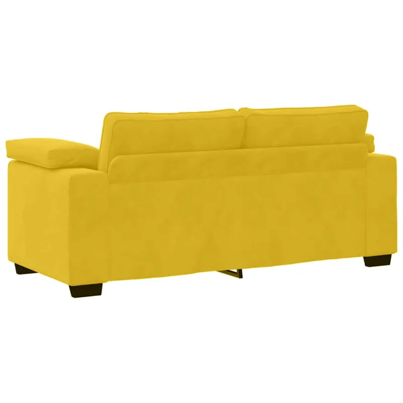 Dvivietė sofa, geltona, 180x77x82 cm, aksomas