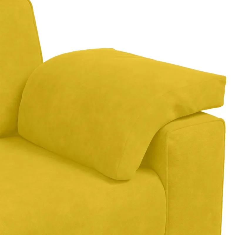 Dvivietė sofa, geltona, 180x77x82 cm, aksomas
