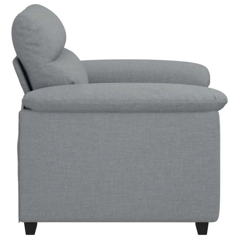 Sofa-kėdė, šviesiai pilka, 100x81x84 cm, audinys