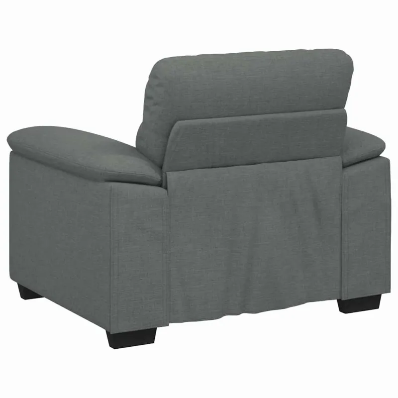 Sofa-kėdė, tamsiai pilka, 100x81x84 cm, audinys