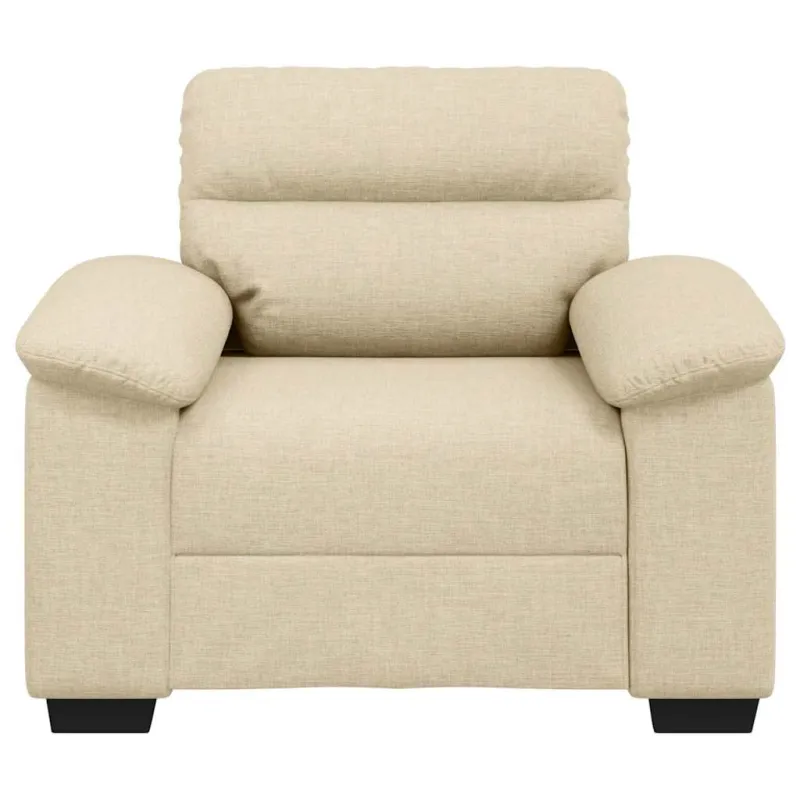 Sofa-kėdė, kreminės spalvos, 100x81x84 cm, audinys