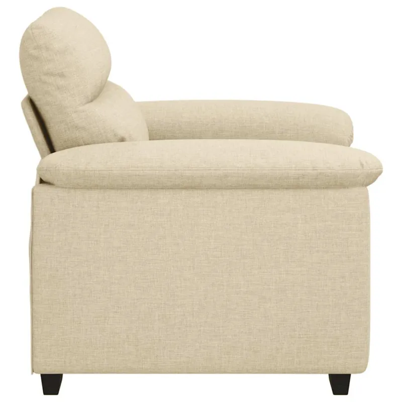 Sofa-kėdė, kreminės spalvos, 100x81x84 cm, audinys
