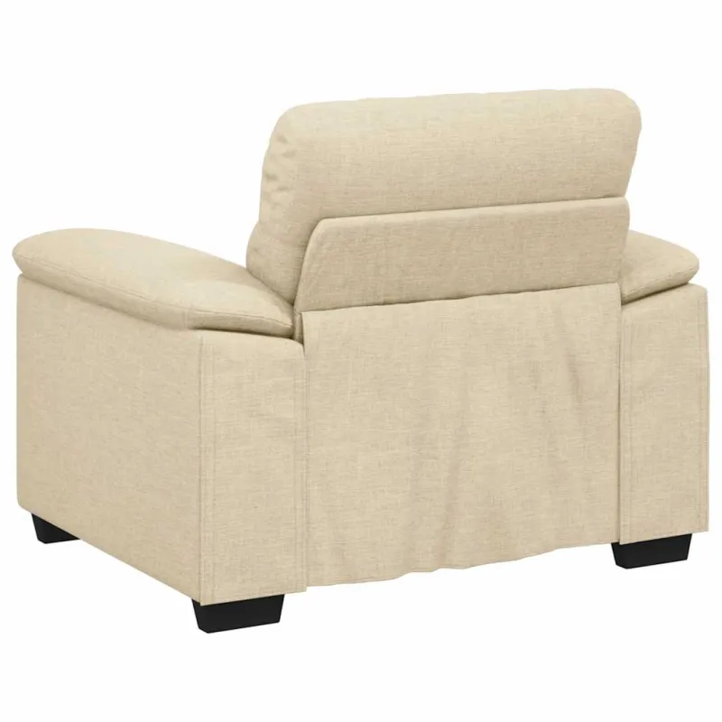 Sofa-kėdė, kreminės spalvos, 100x81x84 cm, audinys