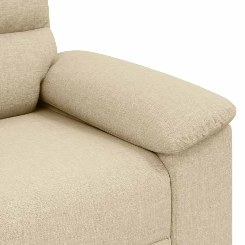 Sofa-kėdė, kreminės spalvos, 100x81x84 cm, audinys