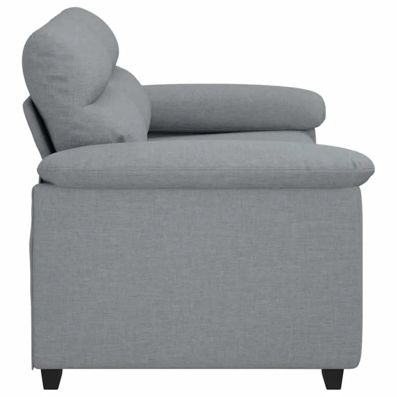 Dvivietė sofa, šviesiai pilka, 160x81x84 cm, audinys