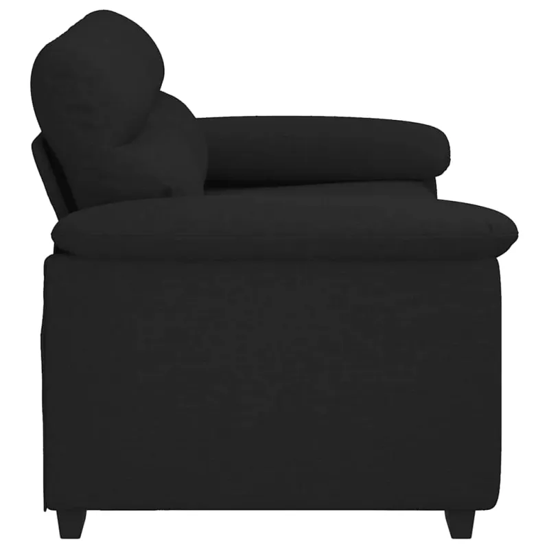 Dvivietė sofa, juoda, 160x81x84 cm, audinys