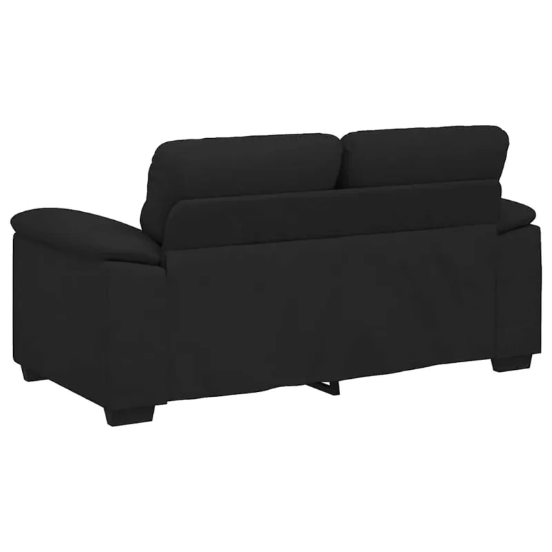 Dvivietė sofa, juoda, 160x81x84 cm, audinys