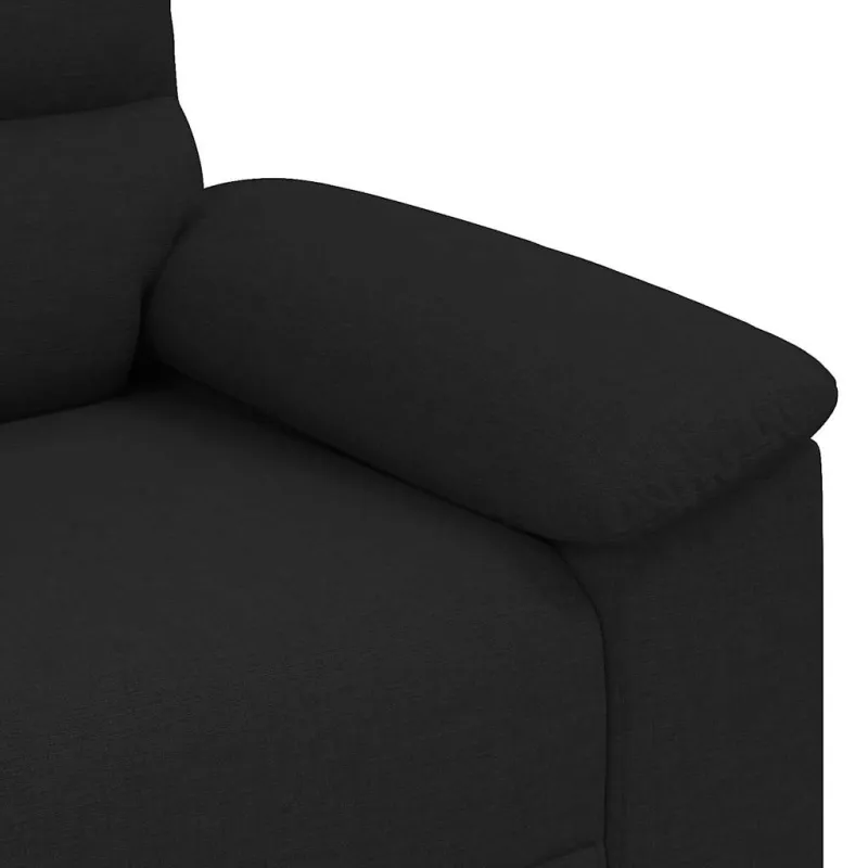 Dvivietė sofa, juoda, 160x81x84 cm, audinys