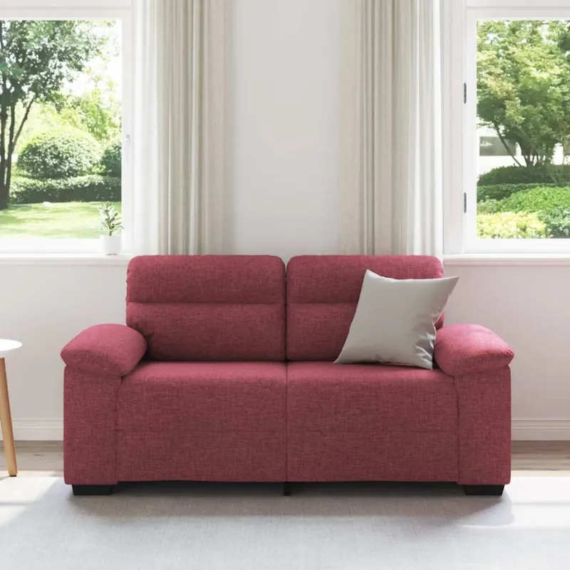 Dvivietė sofa, vyno raudonumo, 160x81x84 cm, audinys