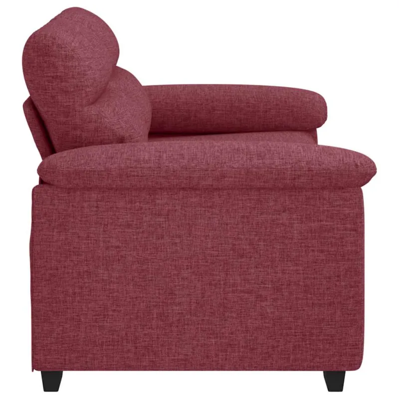 Dvivietė sofa, vyno raudonumo, 160x81x84 cm, audinys