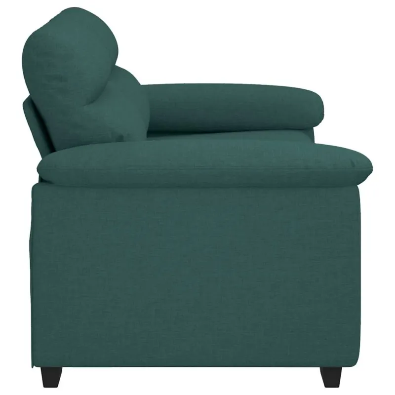 Dvivietė sofa, tamsiai žalia, 160x81x84 cm, audinys