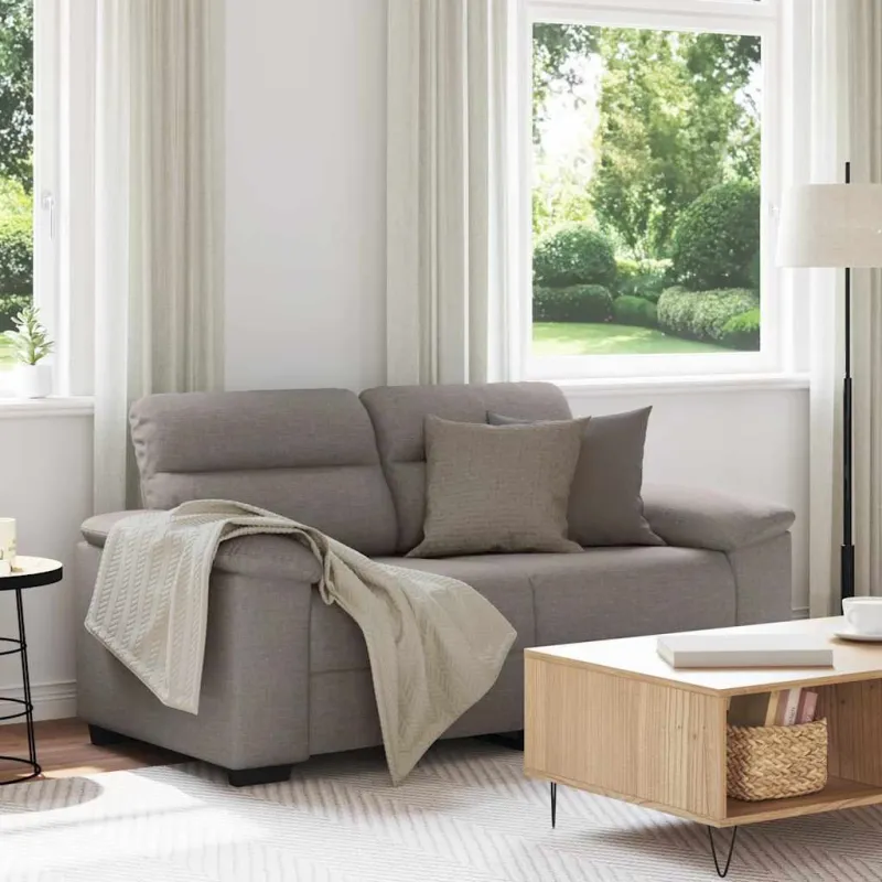 Dvivietė sofa, pilkai ruda, 160x81x84 cm, audinys