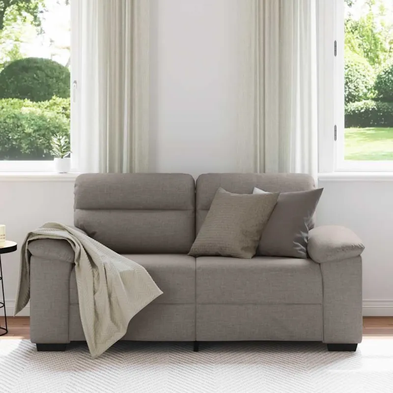 Dvivietė sofa, pilkai ruda, 160x81x84 cm, audinys