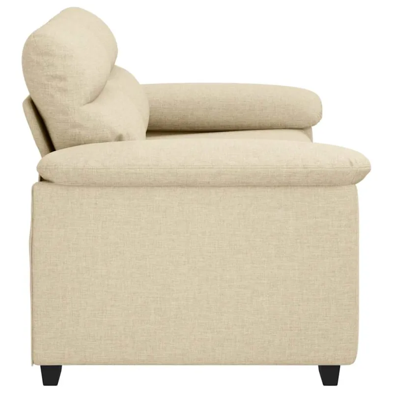 Dvivietė sofa, kreminės spalvos, 160x81x84 cm, audinys