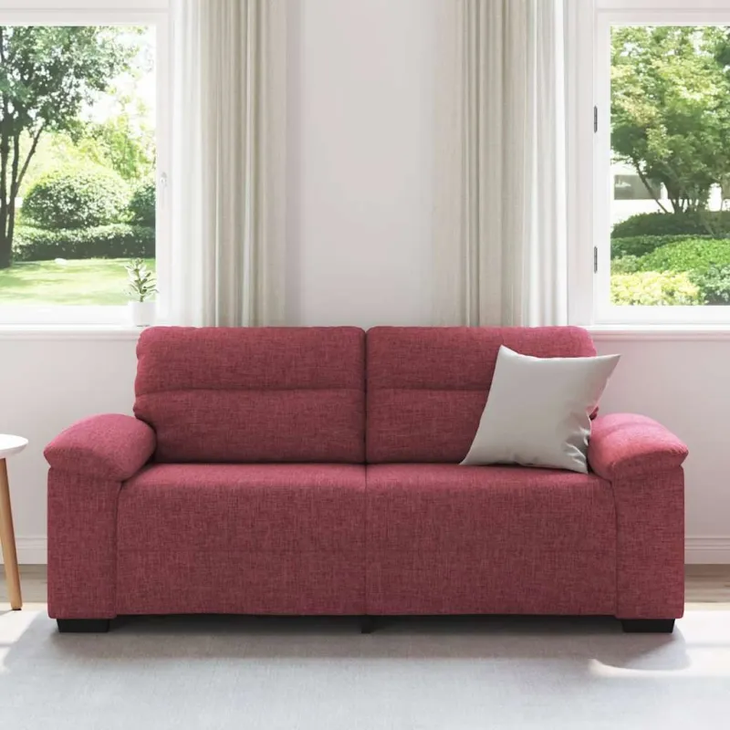Dvivietė sofa, vyno raudonumo, 180x81x84 cm, audinys