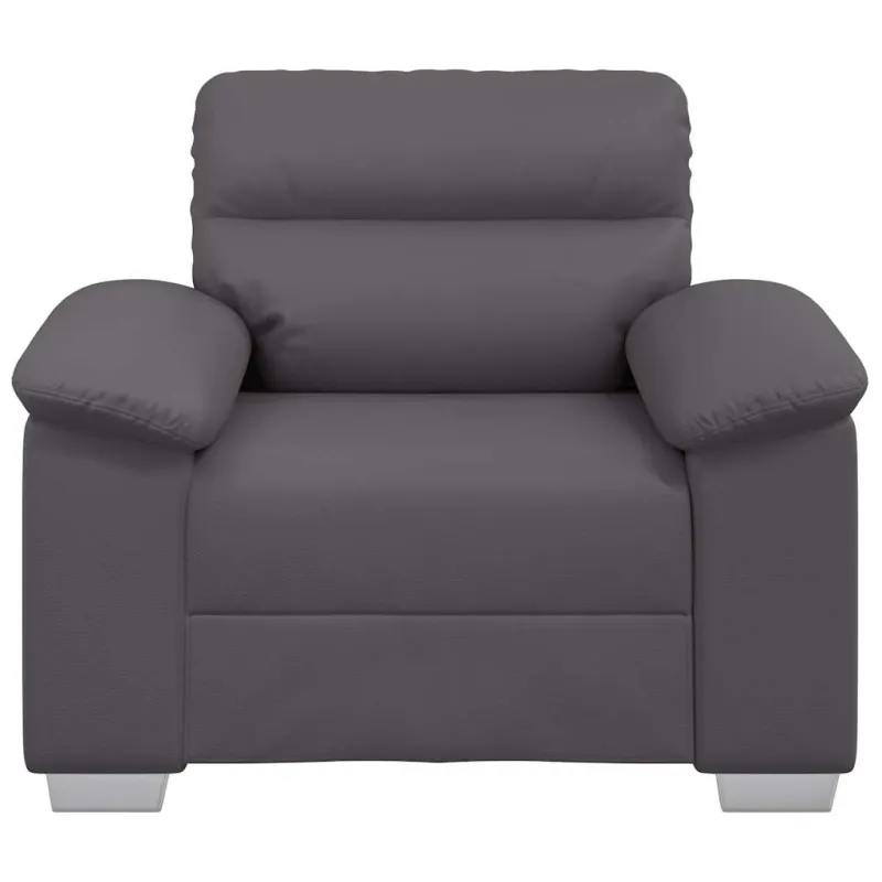 Sofa-kėdė, pilka, 100x81x84 cm, dirbtinė oda