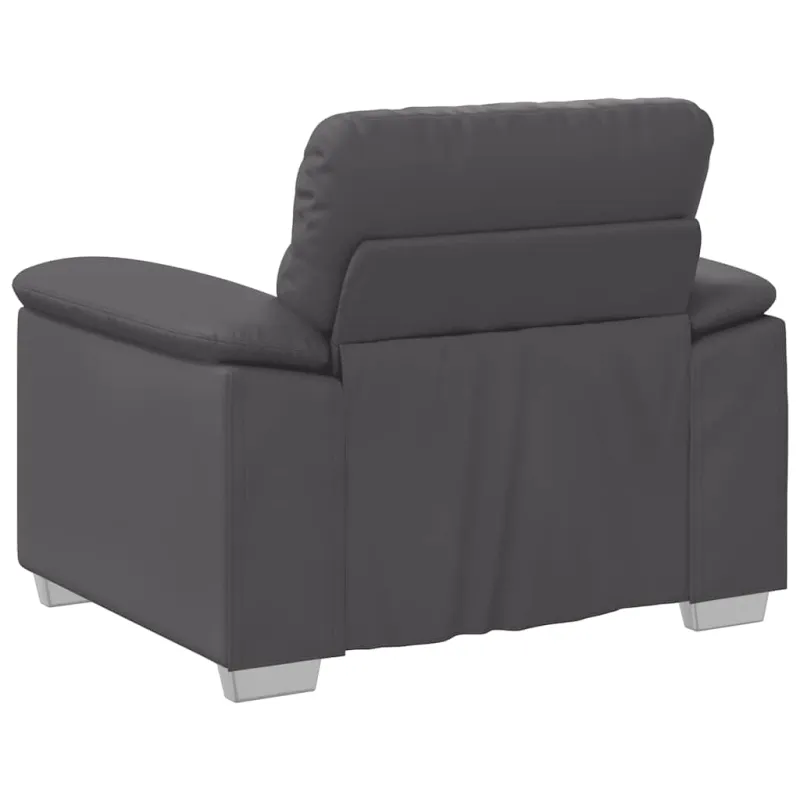 Sofa-kėdė, pilka, 100x81x84 cm, dirbtinė oda