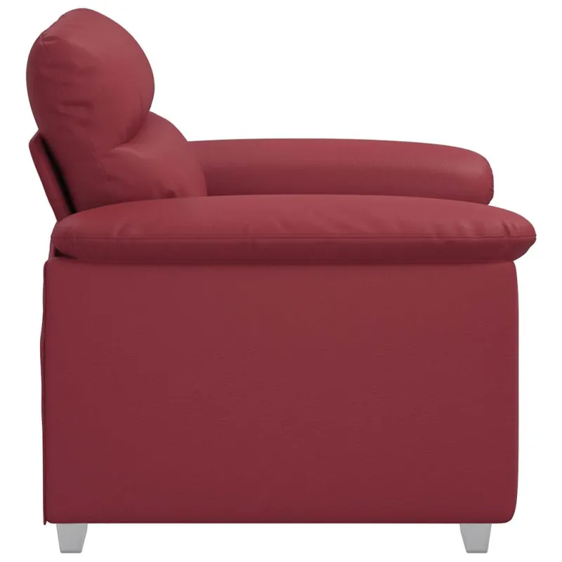 Sofa-kėdė, vyno raudonumo, 100x81x84 cm, dirbtinė oda