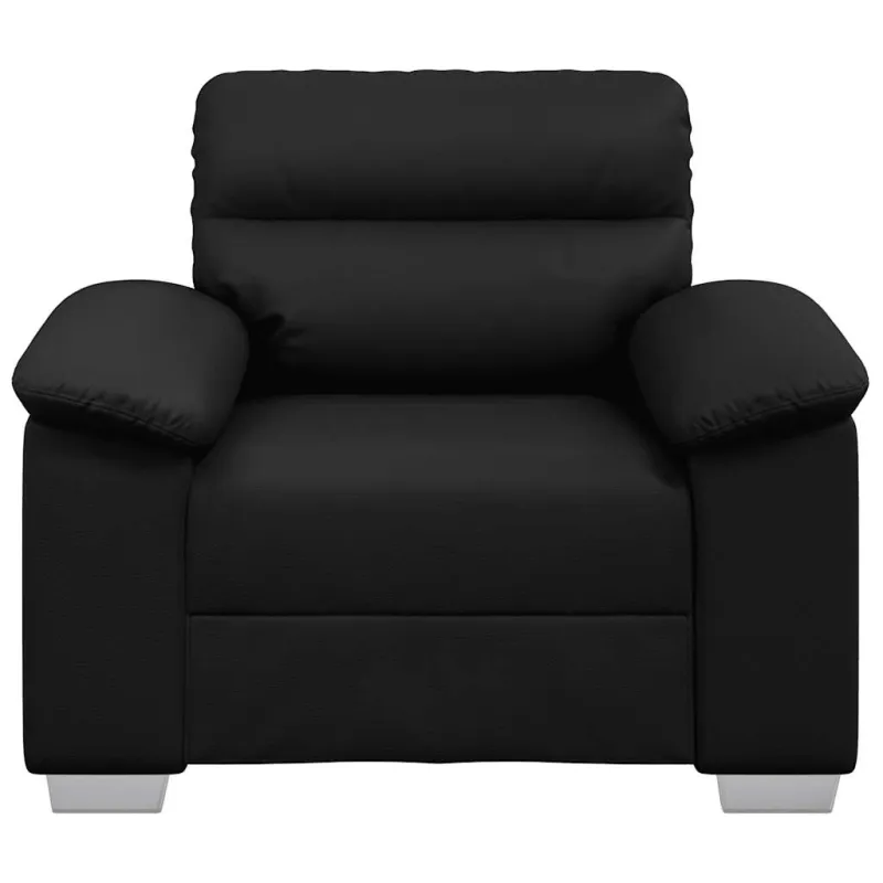 Sofa-kėdė, juoda, 100x81x84 cm, dirbtinė oda