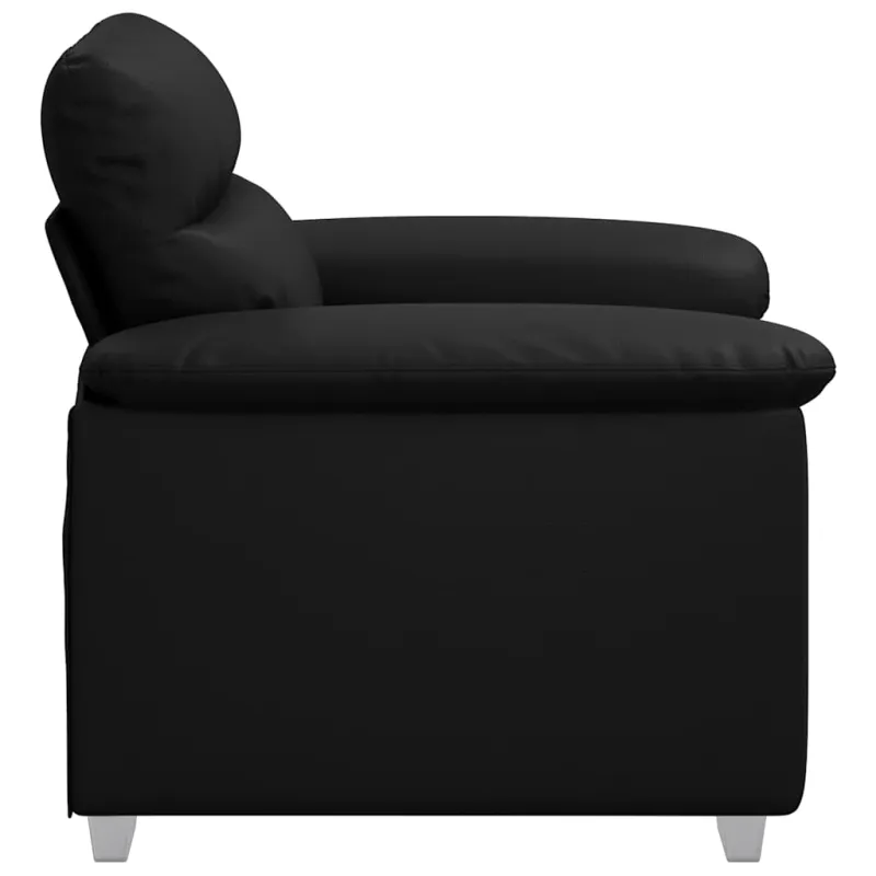 Sofa-kėdė, juoda, 100x81x84 cm, dirbtinė oda