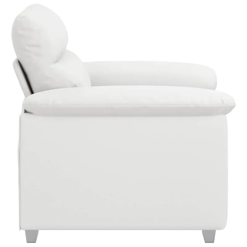Sofa-kėdė, balta, 100x81x84 cm, dirbtinė oda